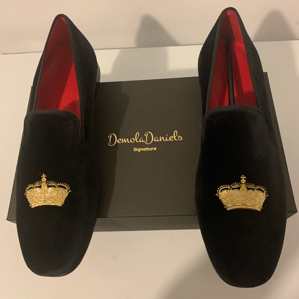 DemolaDanielsSignature Crown Luxury Velvet Loafers